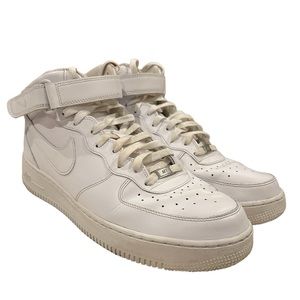 Nike Air Force 1 Mid '07 Shoes Men Size 13
Triple White Athletic Sneaker Lace Up